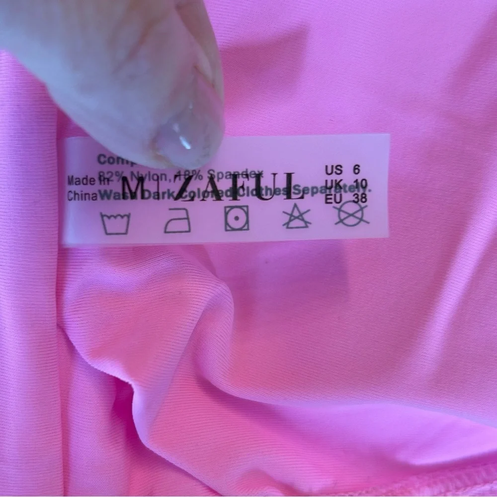 Zaful Solid O Ring‎ 2025 Two Piece Bandeau Strapless Swimsuit Women Sz 6 NEW